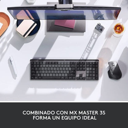 Teclado Logitech Mx Mechanical Inalámbrico Bluetooth Grafito Español