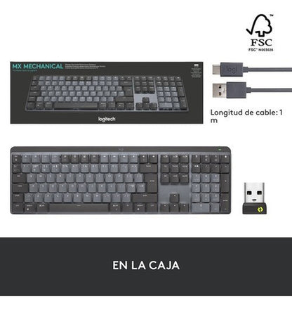 Teclado Logitech Mx Mechanical Inalámbrico Bluetooth Grafito Español