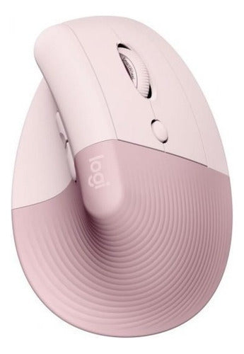 Mouse Vertical Ergonómico Logitech Óptico Usb-a 1000dpi Rosa
