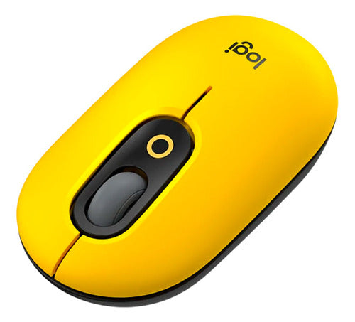 Mouse Logitech Óptico Pop Bluetooth 4000dpi Amarillo