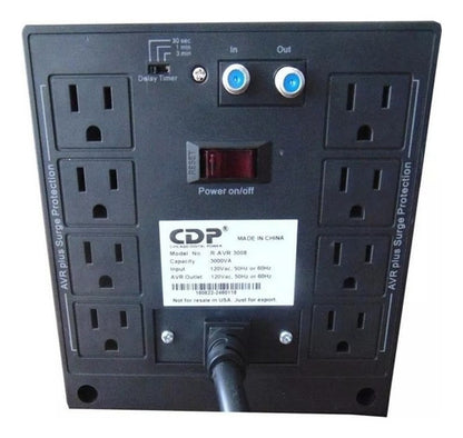 Regulador Cdp Avr 3008, 2400w, 3000va, 8 Contactos R-avr3008