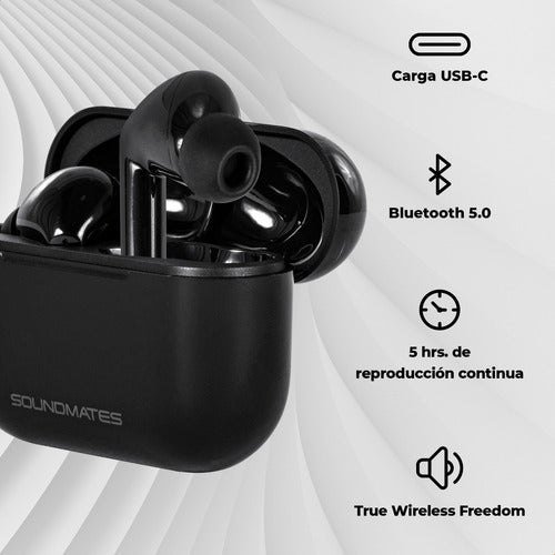 Audífonos Soundmates Bluetooth Contra Salpicadura 5hr De Uso