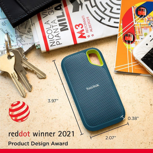 Ssd Externo Sandisk Extreme Portable G25m, 1tb Usb 3.1 Verde