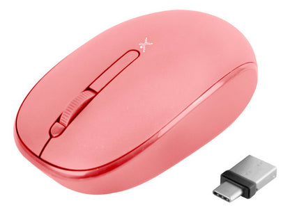 Mouse Perfect Choice Óptico Whisper Rf Inalámbric Usb-c Rosa