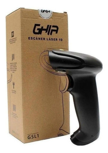 Lector De Código De Barras Ghia Gsl1 Usb 1d Negro
