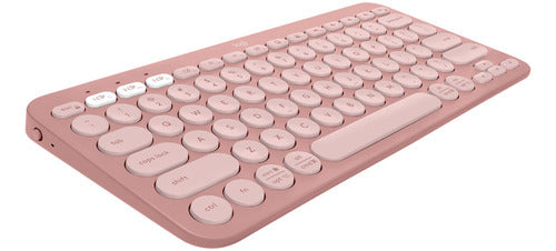 Teclado Bluetooth Logitech Pebble Keys 2 K380s Qwerty Español Color Rosado