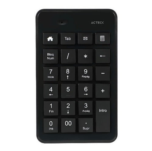 Acteck Teclado Numérico Inspire Pad Tn450 Bluetooth, Negro