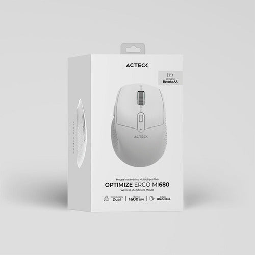 Mouse Acteck Mi680 1600dpi 6 Botones Inalambrico Usb Blanco