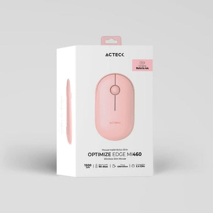 Mouse Acteck Óptico Optimize Ed Mi460 Inalámbrico Usb-a Rosa