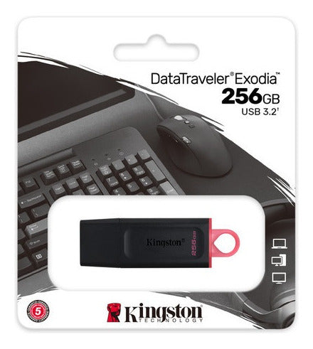 Memoria Usb Kingston Datatraveler Exodia, 256gb Usb A Negro
