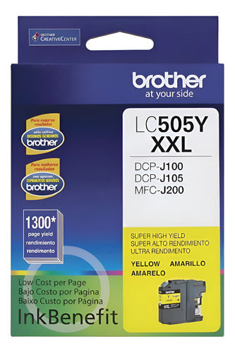 Cartucho Brother Lc-505y Amarillo, 1300 Páginas