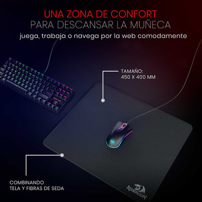 Mousepad Gamer Redragon Flick L P031, 40 X 45cm,grosor 4mm