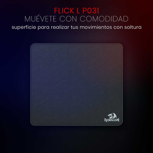 Mousepad Gamer Redragon Flick L P031, 40 X 45cm,grosor 4mm