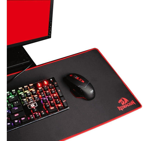 Mousepad Gamer Redragon Susaku, 30 X 80cm, 3mm, Negro/rojo