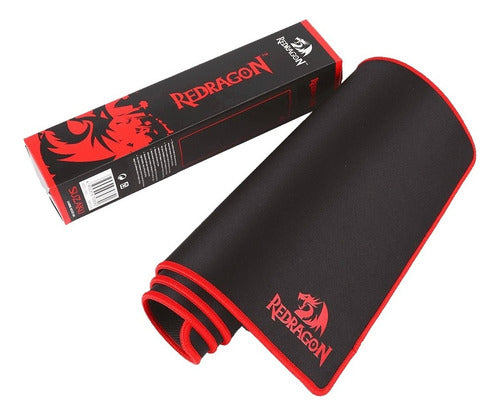 Mousepad Gamer Redragon Susaku, 30 X 80cm, 3mm, Negro/rojo