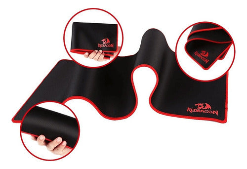 Mousepad Gamer Redragon Susaku, 30 X 80cm, 3mm, Negro/rojo