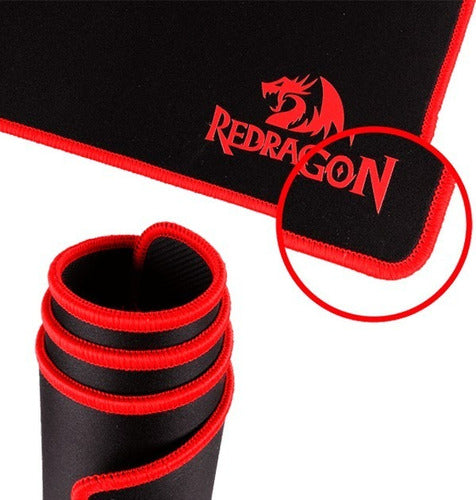 Mousepad Gamer Redragon Susaku, 30 X 80cm, 3mm, Negro/rojo