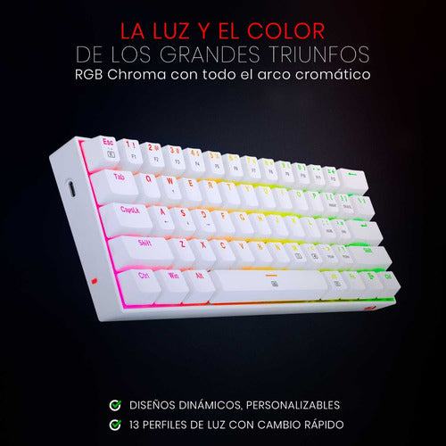 Teclado Mécanico 60% Redragon Dragonborn K630rgb Red Switch
