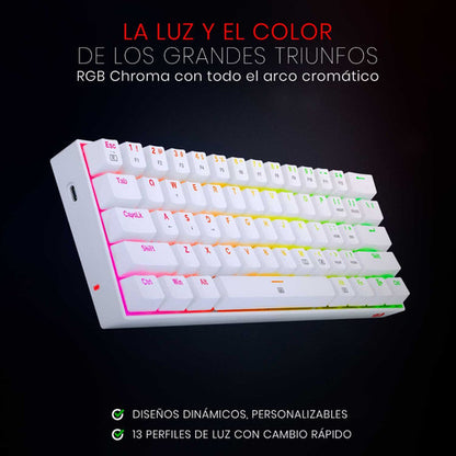 Teclado Mécanico 60% Redragon Dragonborn K630rgb Red Switch