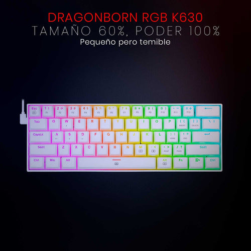 Teclado Mécanico 60% Redragon Dragonborn K630rgb Red Switch