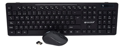 Kit De Teclado Mouse Naceb Na-0123 Inalámbrico Negro Español