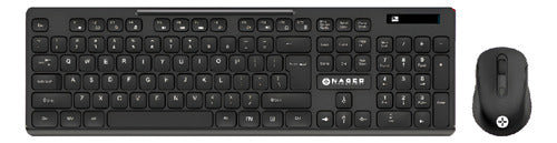 Kit De Teclado Mouse Naceb Na-0123 Inalámbrico Negro Español