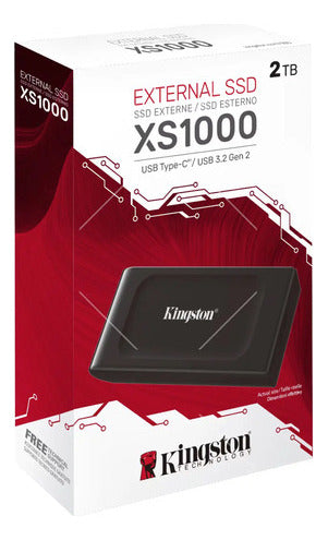 Ssd Externo Kingston Xs1000, 2tb, Usb C, Negro Sxs1000/2000g