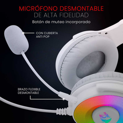Redragon Audífonos Gamer Pandora H350 Alámbrico 2 M Blanco