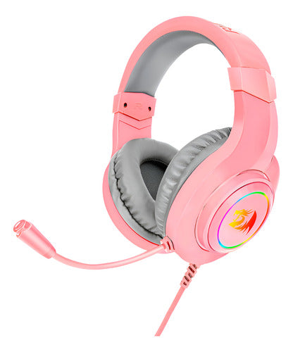 Redragon Audífonos Gamer Hylas Rgb Alámbrico 2 M Usb-a Rosa