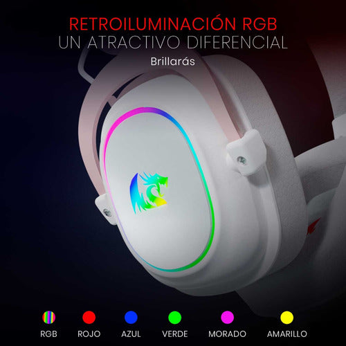 Redragon Audífonos Gamer Zeus X H510 Alám 3.5mm/usb Blanco