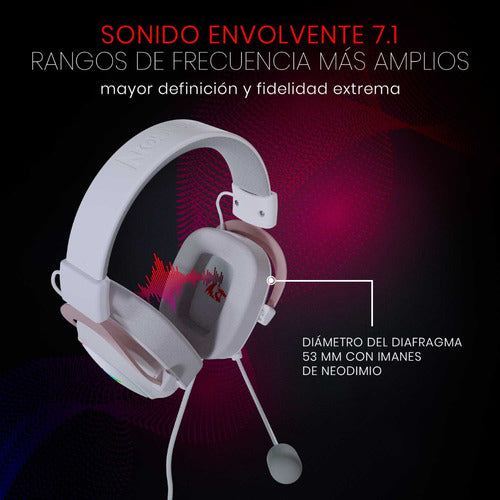 Redragon Audífonos Gamer Zeus X H510 Alám 3.5mm/usb Blanco