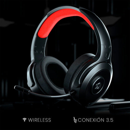 Redragon Audífonos Gamer Pelops H818 Inalámbrico 3.5mm Rojo
