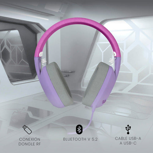 Audífonos Gamer Redragon H848 Ire Pro Inalámbrico, Morado