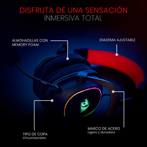 Redragon Audífonos Gamer Zeus X H510 7.1 Alámbrico 3.5mm/usb