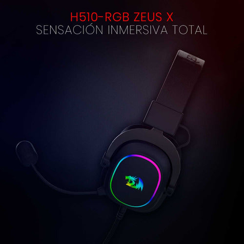 Redragon Audífonos Gamer Zeus X H510 7.1 Alámbrico 3.5mm/usb