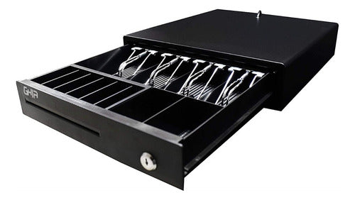 Cajón De Dinero Ghia Gcd481 Con Llave, 4kg, Negro