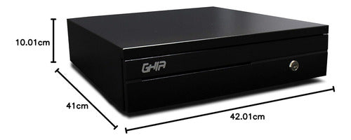 Cajón De Dinero Ghia Gcd581 Con Llave, 5.7kg, Negro