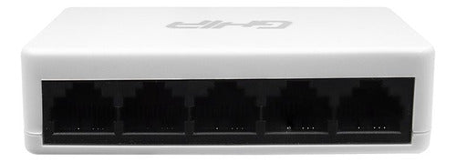 Conmutador Ghia 10-100mbps No Administrable 5 Puertos Color Blanco Modelo Gnw-s1