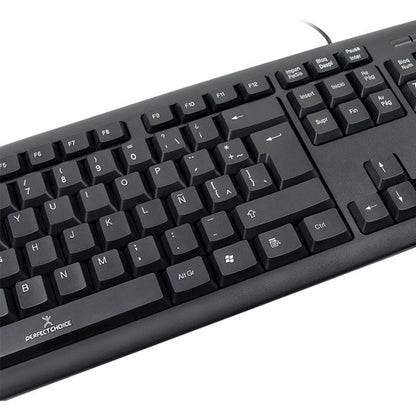 Teclado Perfect Choice Pc-201038, Alámbrico, Usb (español)