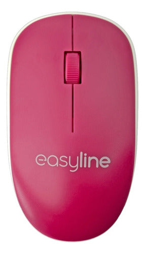 Mouse Easy Line Óptico El-995128 Inalámbrico 1000dpi Magenta