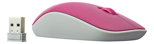 Mouse Easy Line Óptico El-995128 Inalámbrico 1000dpi Magenta