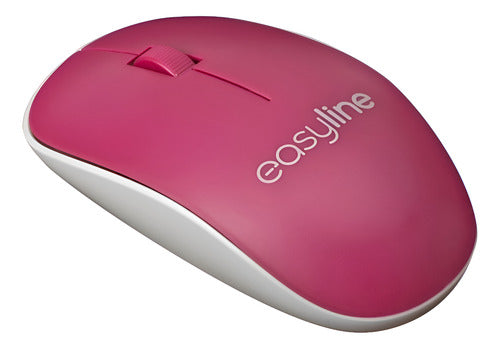 Mouse Easy Line Óptico El-995128 Inalámbrico 1000dpi Magenta