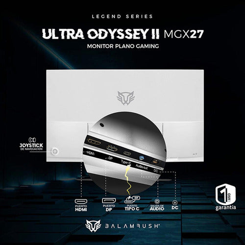 Monitor Gamer 27 Balam Rush Blanco Odyssey 2 Mgx27 Fhd 165hz