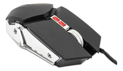Mouse Gamer Manhattan Óptico, Alámbrico, Usb, 3200dpi Plata Negro/gris