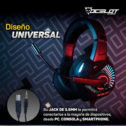 Ocelot Gaming Audífonos Gamer Ogmh01 Alámbrico 3.5mm/us