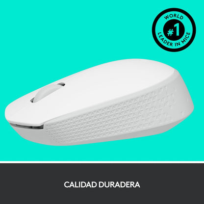 Mouse Ergonómico Logitech Óptico M170 Inalám 1000dpi Blanco