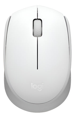 Mouse Ergonómico Logitech Óptico M170 Inalám 1000dpi Blanco