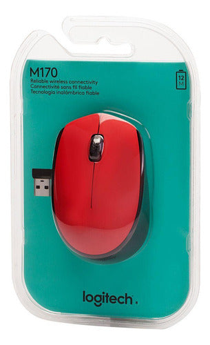 Mouse Ergonómico Logitech Óptic M170 Inalámbrico Usb 1000dpi