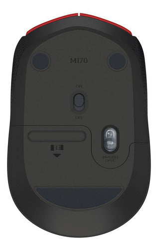 Mouse Ergonómico Logitech Óptic M170 Inalámbrico Usb 1000dpi