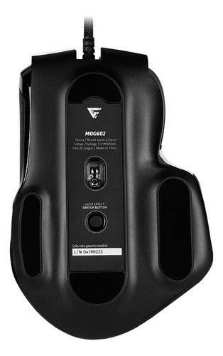 Mouse Gamer Blanco Game Factor Óptico Mog602-wh Usb A 19.000